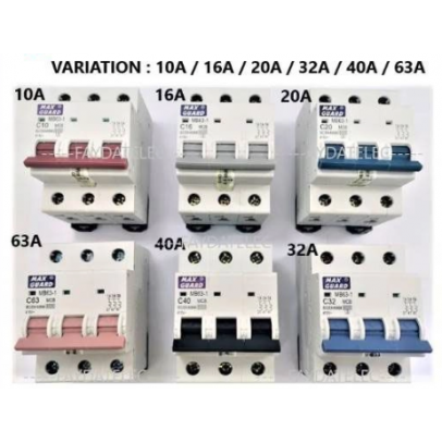 32A 3P 6kA MCB [MAXGUARD]